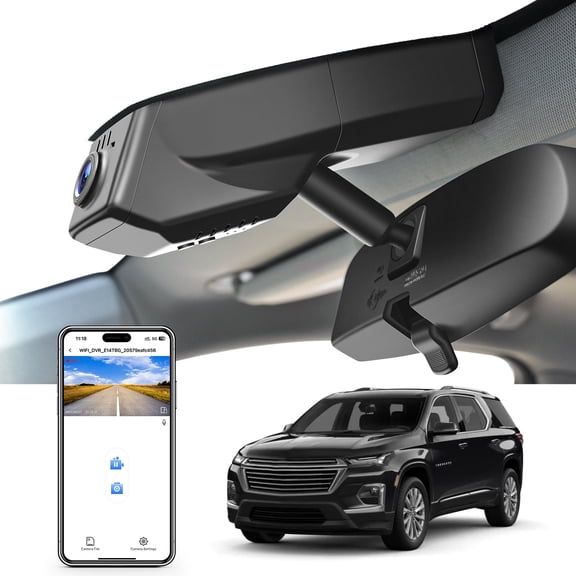 Mangoal 4K Dash Cam Custom Fit for Chevy 2th Gen Traverse 2016-2023 (Model B), Model A & Model B Have Same Models Years Vehicle Sensor Cover are Different, GPS, 64GB Card