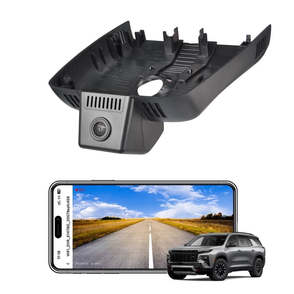 Mangoal 4K Dash Cam Custom Fit for Chevy 3th Gen Traverse 2024-2026 (Model C), OEM Look, UHD 2160P Video, WiFi & App, G-Sensor, Loop Recording, GPS, 64GB Card