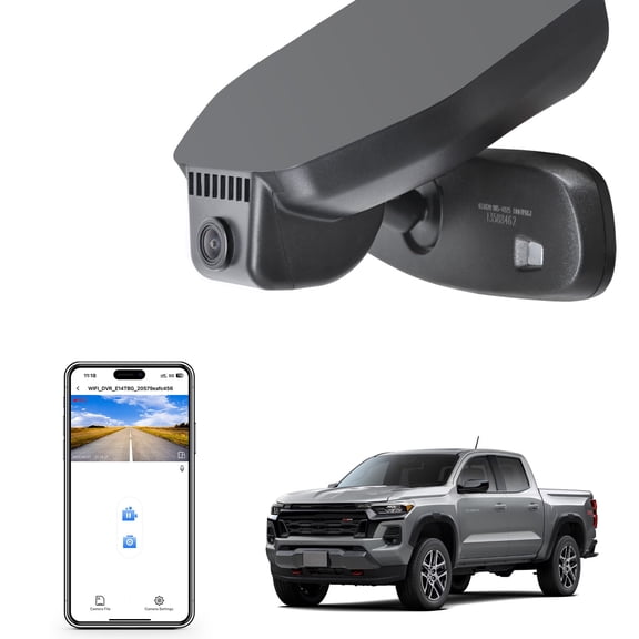 Mangoal 4K Dash Cam Custom Fit for Chevy Colorado 2023-2026 WD LT Z71 ZR2 Work Truck Trail (Model B), Integrated OEM Look, UHD 2160P Video, Free App & WiFi, 64GB Card
