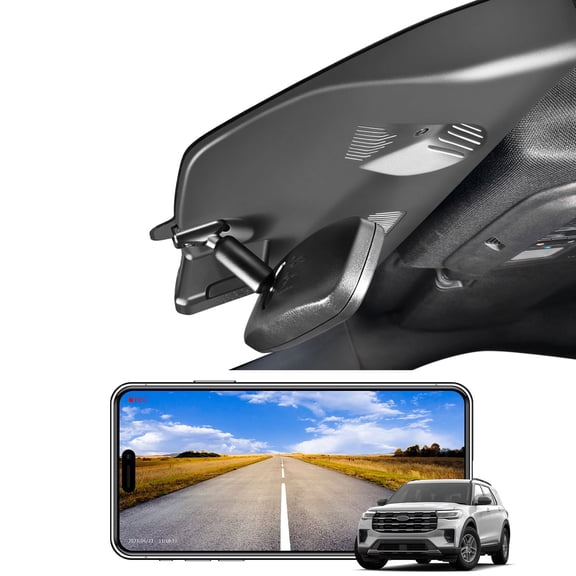 Mangoal 4K Dash Cam Custom Fit for Ford Explorer U625 2025 2026, Base XLT ST_Line Limited Timberline Platinum King Ran(Model D), WiFi, App, Loop Recording, Easy to Install, 64GB Card