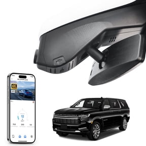 Mangoal 4K Dash Cam Starvis Sensor Custom fit for Chevy 12th Gen Suburban 2021-2022, 5th Gen Tahoe 2021-2022(Model B), OEM Look, GPS, 64GB Card