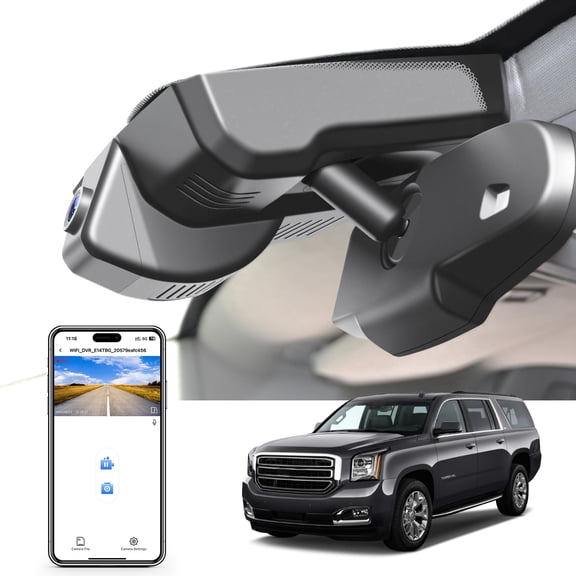 Mangoal 4K Dash Cam Custom fit for GMC 4th Gen Yukon, Yukon XL 2015-2020 (Model D), Model C & Model D Have Same Models Years Vehicle Sensor Cover are Different