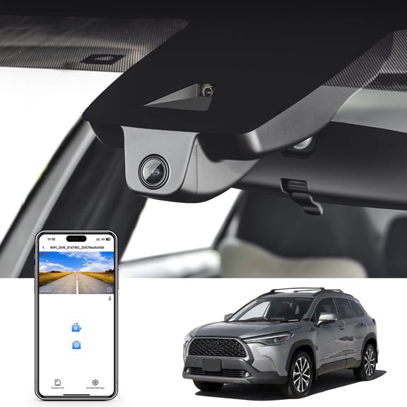Mangoal 4K Dash Cam Custom fit for Toyota Corolla Cross & Corolla Cross Hybrid 2022 (Model B), LE L XLE, Integrated OEM Look, WiFi & APP, Loop Recording, Easy to Install, 64GB Card