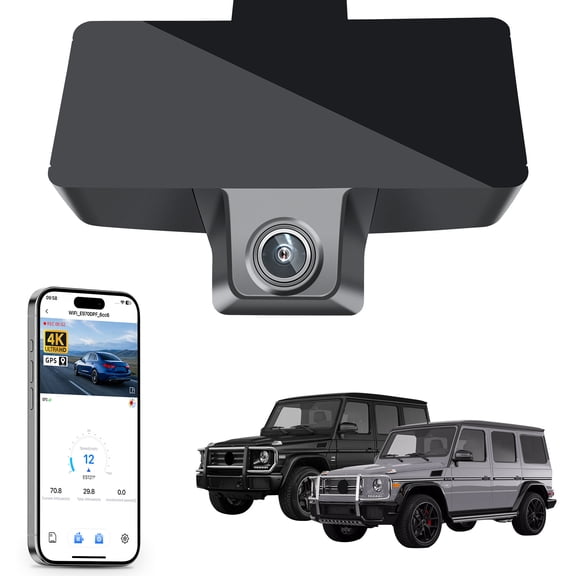 Mangoal 4K Dash Cam Custom fit for Mercedes-Benz G-Class 2011-2018, AMG G63 2016 2017 2018(Model A), 4MATIC, OEM Look, App & WiFi, GPS, 64GB Card