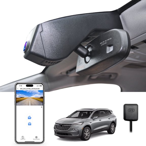 Mangoal 4K Dash Cam Starvis Sensor Custom Fit for Buick Enclave 2018-2024 (Model A), Base Essence Premium Avenir Preferred, Model A & Model B Vehicle Sensor Cover are Different, 64GB Card