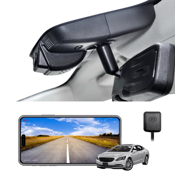 Mangoal 4K Dash Cam Starvis Sensor Custom Fit for Buick Lacrosse 2014-2019 (Model B), Model A & Model B Vehicle Sensor Cover are Different, OEM Look, WiFi & App, GPS, 64G Card