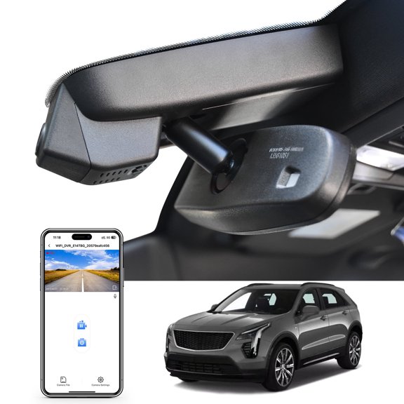 Mangoal 4K Dash Cam Starvis Sensor Custom Fit for Cadillac XT4 2019-2023(Model A), Model A & Model B Vehicle Sensor Cover are Different, OEM Look, WiFi & App, GPS, 64G Card