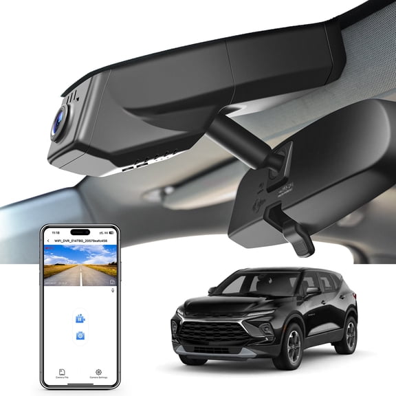 Mangoal 4K Dash Cam Starvis Sensor Custom Fit for Chevy 5th Gen Blazer 2019-2025(Model B), Model A & Model B Vehicle Sensor Cover are Different, OEM Look, WiFi & App, GPS, 64GB Card