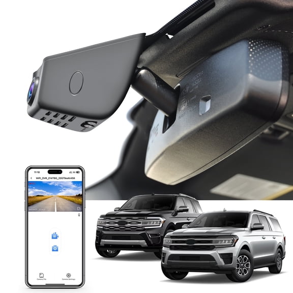 Mangoal 4K Dash Cam Starvis Sensor Custom Fit for Ford Expedition/Expedition MAX 2018-2026, XLT Limited Timberline King Ranch Platinum, OEM Look, UHD 2160P Video, WiFi & App, GPS,64GB Card