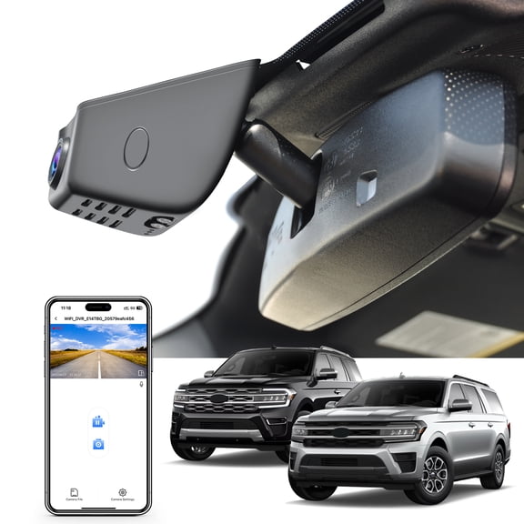 Mangoal 4K Dash Cam Starvis Sensor Custom Fit for Ford Expedition/Expedition MAX 2018-2026, XLT Limited Timberline King Ranch Platinum, OEM Look, UHD 2160P Video, WiFi & App, GPS,64GB Card