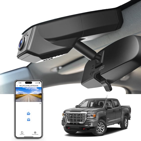 Mangoal 4K Dash Cam Starvis Sensor Custom Fit for GMC Canyon 2015-2022 WD Elevation AT4 Denali(Model A), OEM Look, UHD 2160P Video, WiFi & App, GPS, 64GB Card
