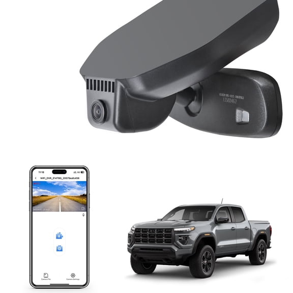 Mangoal 4K Dash Cam Starvis Sensor Custom Fit for GMC Canyon 2023-2026 WD Elevation AT4 Denali(Model B), OEM Look, UHD 2160P Video, WiFi & App, GPS, 64GB Card