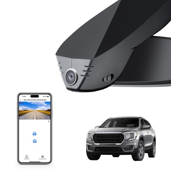 Mangoal 4K Dash Cam Starvis Sensor Custom Fit for GMC Terrain 2018-2024(Model A), SL SLE SLT AT4 Denali, Model A & Model B Vehicle Sensor Cover are Different, OEM Look, GPS, 64GB Card