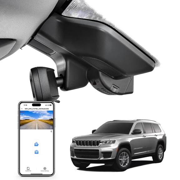 Mangoal 4K Dash Cam Starvis Sensor Custom Fit for Jeep Grand Cherokee 2022-2026,Grand Cherokee L 2021-2026 (Model D), Laredo Limited Overland Summit Trailhawk, OEM Look, GPS, 64GB Card