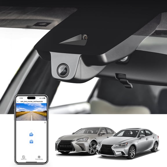 Mangoal 4K Dash Cam Starvis Sensor Custom Fit for Lexus ES 2018 2017 2016 & Lexus GS 2016-2020(Model A),ES350 ES300h GS300 GS350 GS450h, OEM Look, Parking Mode, GPS, 64GB Card