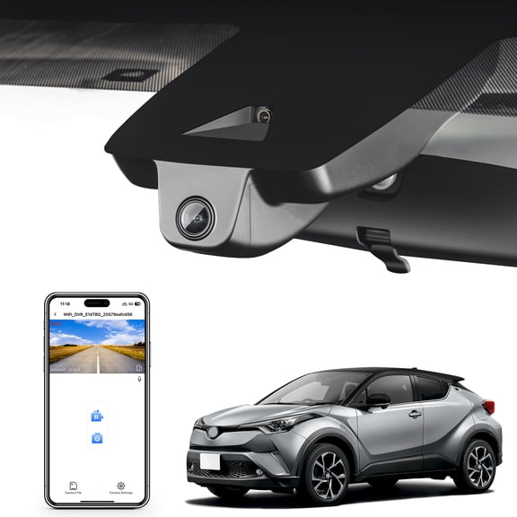Mangoal 4K Dash Cam Starvis Sensor Custom Fit for Toyota C-HR 2018 2019 2020 LE Limited XLE Premium (Model B), OEM Look, UHD 2160P Video, Loop Recording, GPS, 64GB Card