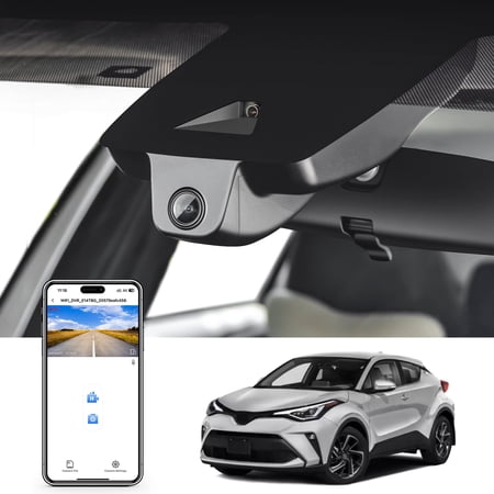 Mangoal 4K Dash Cam Starvis Sensor Custom Fit for Toyota C-HR 2021 2022 LE Limited XLE Nightshade (Model A), OEM Look, UHD 2160P Video, Loop Recording, GPS, 64GB Card