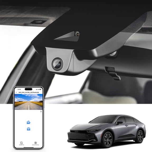 Mangoal 4K Dash Cam Starvis Sensor Custom Fit for Toyota Crown 2023-2026 &Crown Signia 2025 2026, XLE Limited Platinum etc, OEM Look, UHD 2160P Video, Loop Recording, GPS, 64GB Card