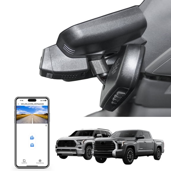 Mangoal 4K Dash Cam Starvis Sensor Custom Fit for Toyota Tundra 2022-2026 & Sequoia 2023-2026, Limited SR SR5 TRD Pro Limited Platinum (Gen3), OEM Look, Loop Recording, GPS, 64GB Card