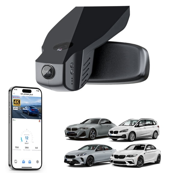 Mangoal 4K Dash Cam Starvis Sensor Fit for BMW 2 Series Coupé Convertible F22 F23 G42 Active Tourer Gran Tourer F45 F46 U06 Gran Coupé F44 M2 F87(Model B), OEM Style, GPS, 64GB Card