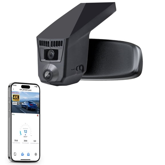 Mangoal 4K Dash Cam Starvis Sensor Fit for BMW Select 6 Series Gen3 F06 F12 F13 2012 2013 2014 2015 2016 2017 2018 2019 M6(Model C), OEM Style, WiFi & APP, GPS, 64GB Card