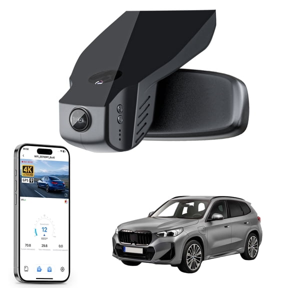 Mangoal 4K Dash Cam Starvis Sensor Fit for BMW X1 Gen2 F48/F49 2017 2018 2019 2020 2021 2022(Model B), sDrive28i xDrive28i, OEM Style, 2160P UHD Video, WiFi & App, GPS, 64GB Card