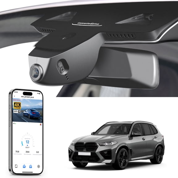 Mangoal 4K Dash Cam Starvis Sensor Fit for BMW X5 Gen4 G05 F95 2019 2020 2021 2022 2023(Model B), X5 M M50i xDrive50i sDrive40i xDrive40i, OEM Style, GPS, 64GB Card