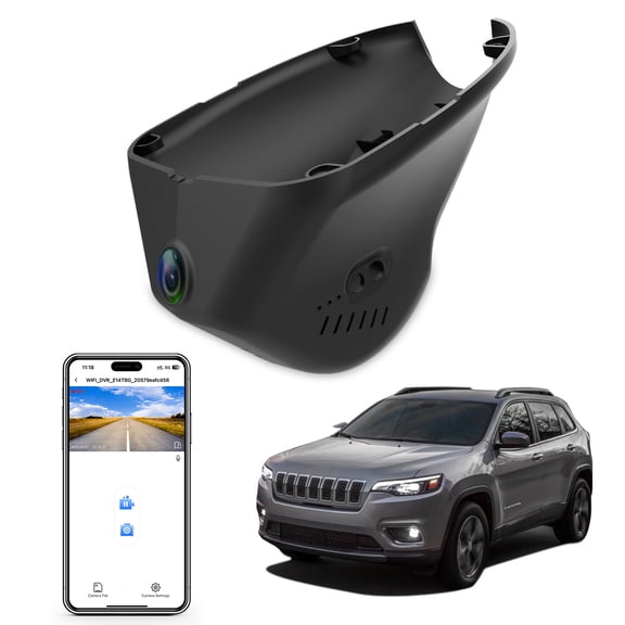 Mangoal 4K Dash Cam Starvis Sensor Fit for Jeep 5th Gen Cherokee 2019-2023 KL (Model D),Latitude Lux Limited Trailhawk X, Integrated OEM Look, UHD 2160P Video, GPS, 64GB Card