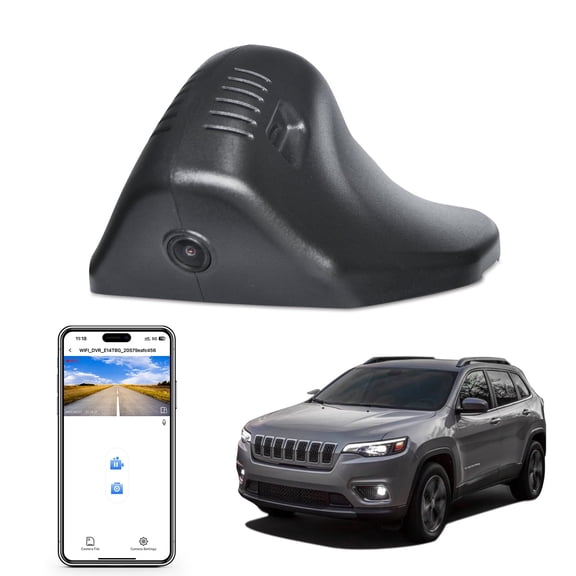 Mangoal 4K Dash Cam Starvis Sensor Fit for Jeep 5th Gen Cherokee 2019-2023 KL (Model E), Latitude Lux Limited Trailhawk X, Integrated OEM Look, UHD 2160P Video, GPS, 64GB Card
