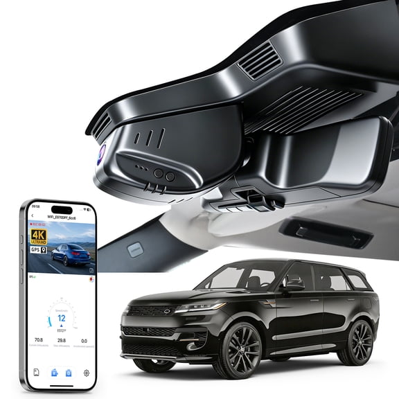 Mangoal 4K Dash Cam Starvis Sensor Fit for Land Rover Range Rover Gen5 & Range Rover Sport Gen3 L461 2023 2024 2025(Model D), OEM Style, WiFi & APP, GPS, 64GB Card