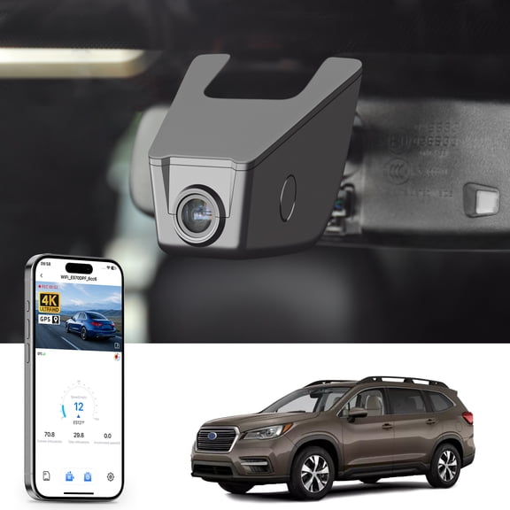 Mangoal 4K Dash Cam Starvis Sensor Fit for Subaru Ascent 2019 2020 2021 2022 (Model A),Limited Onyx Edition Premium Touring etc, WiFi & App, GPS, 64GB Card