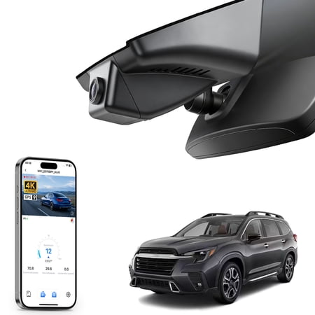 Mangoal 4K Dash Cam Starvis Sensor Fit for Subaru Ascent 2023 2024 2025 2026 (Model B),Limited Onyx Edition Premium Touring etc, WiFi & App, GPS, 64GB Card