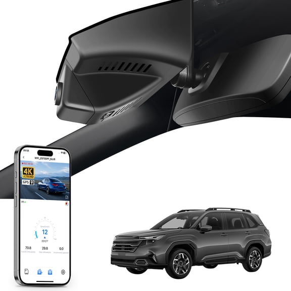 Mangoal 4K Dash Cam Starvis Sensor Fit for Subaru Forester Select Gen6 SL 2025 2026 (Model B), Integrated OEM Look, UHD 2160P Video, WiFi & App, Loop Recording, GPS, 64GB Card