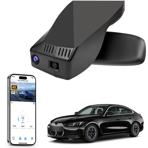 Mangoal 4K Dash Cam Starvis Sensor Fit for BMW i4 2025(Model B), eDrive40 M50 xDrive40, OEM Style, 2160P UHD Video, WiFi & App, GPS, 64GB Card