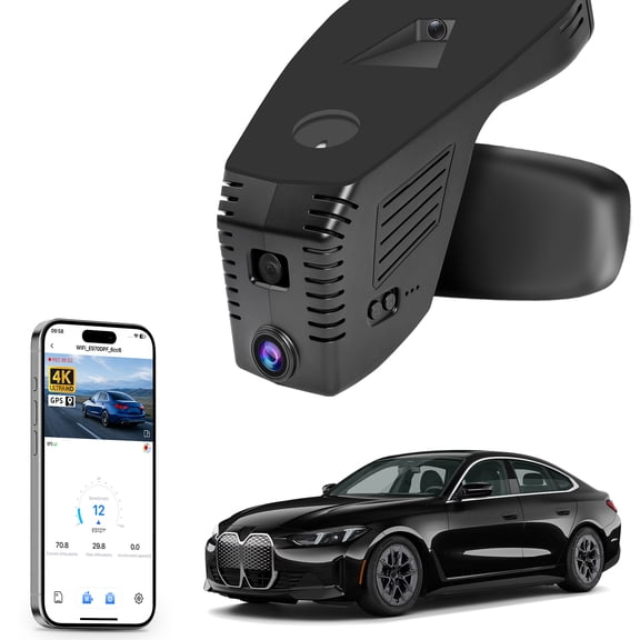 Mangoal 4K Dash Cam Starvis Sensor Fit for BMW i4 2025(Model B), eDrive40 M50 xDrive40, OEM Style, 2160P UHD Video, WiFi & App, GPS, 64GB Card