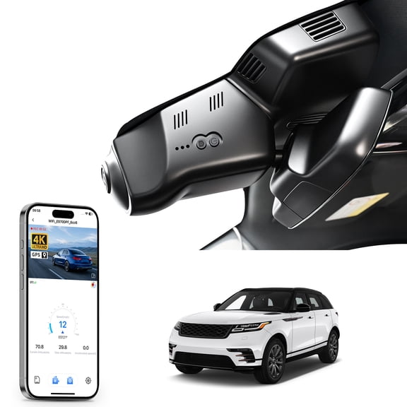 Mangoal 4K Dash Cam Starvis Sensor Fit for Land Rover Range Rover Velar L560 2018 2019 2020(Model A), OEM Style, WiFi & APP, GPS, 64GB Card