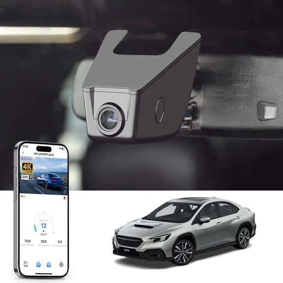 Mangoal 4K Dash Cam Starvis Sensor Fit for Subaru WRX 2016-2025,Base Limited Premium TR GT etc, WiFi & App, GPS, 64GB Card