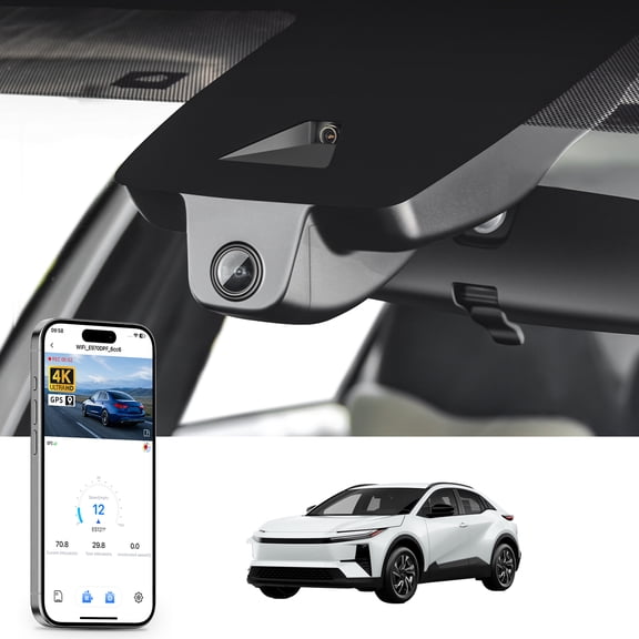 Mangoal 4K Dash Cam Starvis Sensor Fit for Toyota C-HR 2026 BEV SE XSE (Model C), OEM Look, UHD 2160P Video, Loop Recording, GPS, 64GB Card