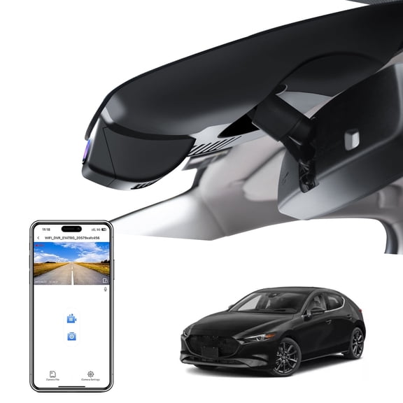 Mangoal 4K Dash Cam Starvis Sensor for Mazda 3 2019 2020 2021 2022 2023(Model A), Integrated OEM Look, UHD 2160P Video, WiFi & App, GPS, 64GB Card