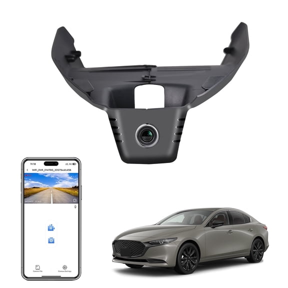 Mangoal 4K Dash Cam Starvis Sensor for Mazda 3 2024 2025 2026(Model B), Integrated OEM Look, UHD 2160P Video, WiFi & App, GPS, 64GB Card