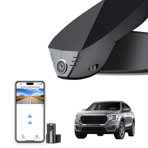 Mangoal Dash Cam 4K Front and Rear 1080p Starvis Sensor Custom Fit for GMC Terrain 2018-2024(Model A), SL SLE SLT AT4 Denali, OEM Look, UHD 2160P Video, WiFi & App, GPS, 128GB Card