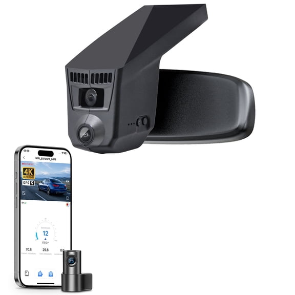 Mangoal Dash Cam 4K Front and Rear 1080p Starvis Sensor Fit for BMW Select 6 Series Gen3 F06 F12 F13 2012-2019 M6(Model C), OEM Style, WiFi & APP, GPS, 128GB Card