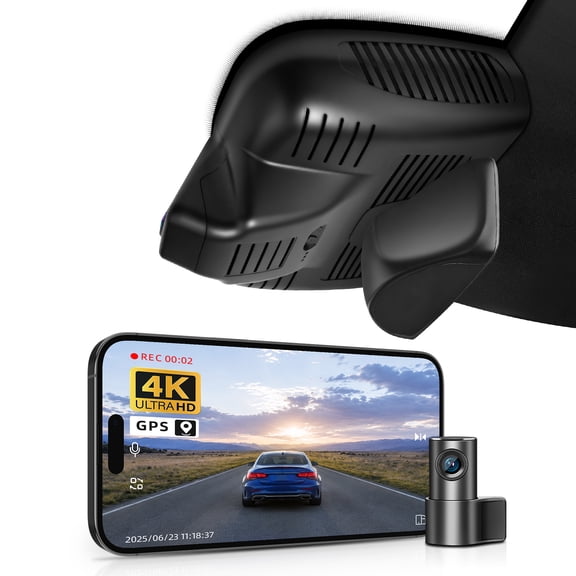 Mangoal Dash Cam 4K Front and Rear 1080p Starvis Sensor Fit for Mercedes-Benz GLB X247 Facelift 2024-2026(Model D), OEM Style, WiFi & APP, GPS, 128GB Card