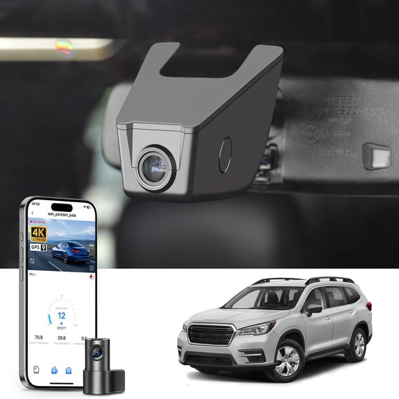 Mangoal Dash Cam 4K Front and Rear 1080p Starvis Sensor Fit for Subaru Ascent 2019-2022 (Model A),Limited Onyx Edition Premium Touring etc, GPS, 128GB Card