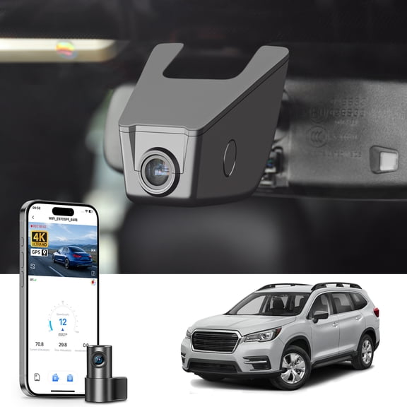 Mangoal Dash Cam 4K Front and Rear 1080p Starvis Sensor Fit for Subaru Ascent 2019-2022 (Model A),Limited Onyx Edition Premium Touring etc, GPS, 128GB Card