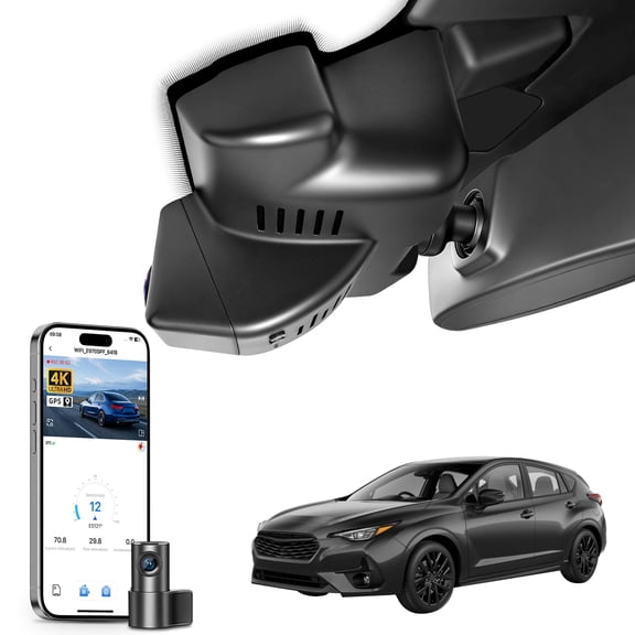 Mangoal Dash Cam 4K Front and Rear 1080p Starvis Sensor Fit for Subaru Impreza 2024-2026(Model B), Base Limited Premium RS Sport and More, GPS, 128GB Card