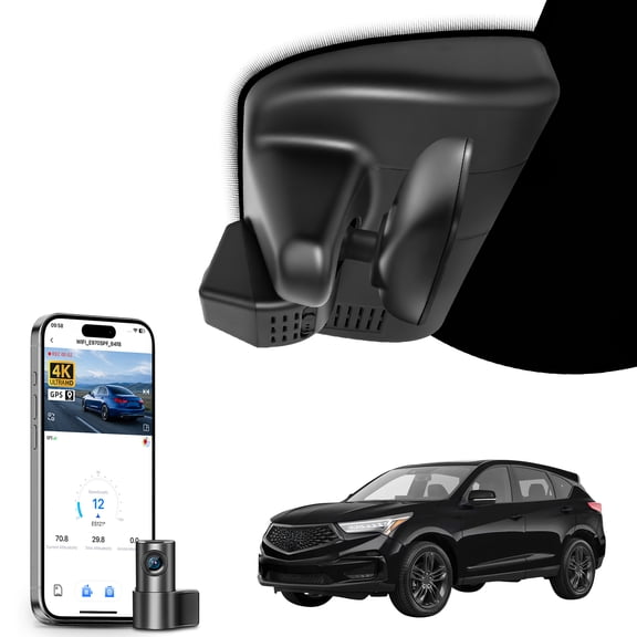 Mangoal Dash Cam 4K Front and Rear 1080p Starvis Sensor Fit for Acura RDX 2019 2020 2021 2022 2023 2024 2025, OEM Style, GPS, 128GB Card