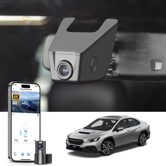 Mangoal Dash Cam 4K Front and Rear 1080p Starvis Sensor Fit for Subaru WRX 2016-2025, Base Limited Premium TR GT etc, GPS, 128GB Card