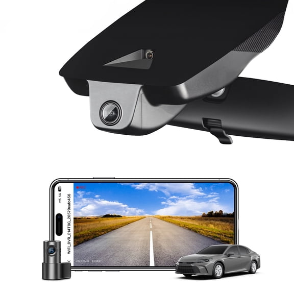 Mangoal Dash Cam Front 4K and Rear 1080P Custom fit for Toyota Camry 2025 2026 (Model C), Hybrid LE SE XLE XSE, Integrated OEM Look, App & WiFi,Easy to Install,GPS, 128GB Card