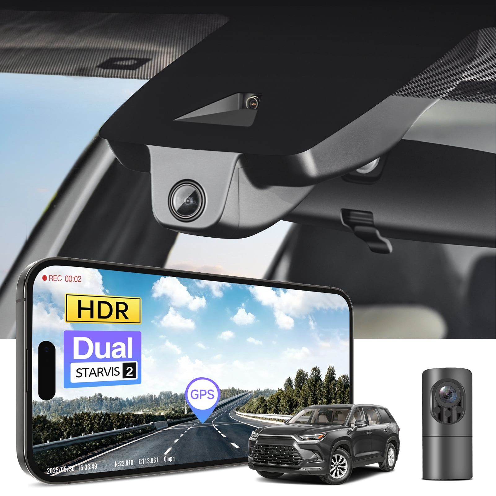 Imx Custom Mangoal Dash Cam Front 4K and Rear 1080P STARVIS 2 IMX678 Fit for ...